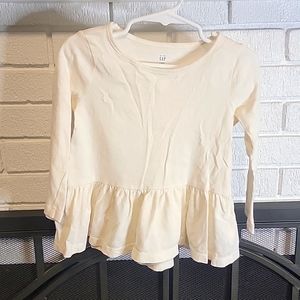 3T Baby Gap Cream Long Sleeved Top